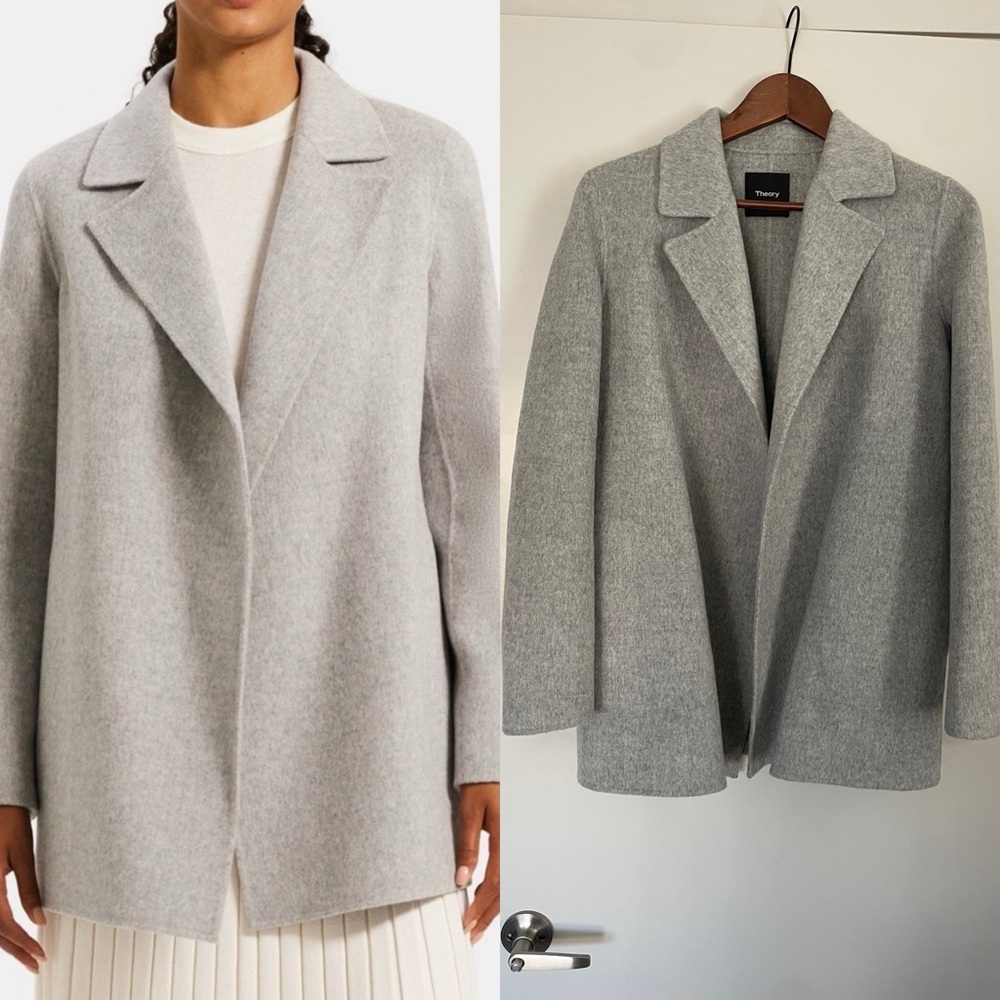 $595 Theory Clairene Coat Size P